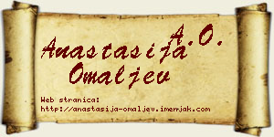 Anastasija Omaljev vizit kartica